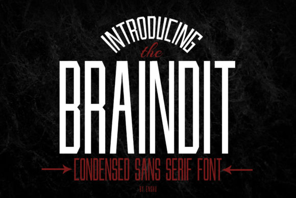 Braindit: A Bold and Charming Display Font for Crafters