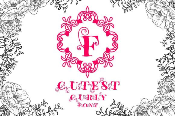 Charming Cutest Curly Font Monogram for Editorial Design