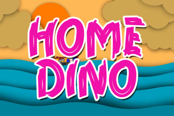 Enhance Your Brand with Home Dino: A Playful and Colorful Font