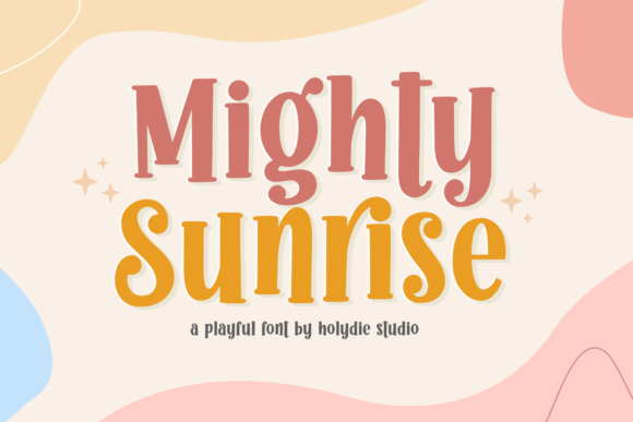 Explore Mighty Sunrise: A Joyful Display Font for Creative Designs