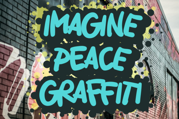 Imagine Peace Graffiti: A Bold Display Font for Creative Campaigns