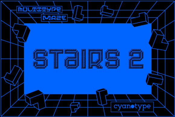 MultiType Maze Stairs 2: A Bold Typeface for Eye-Catching Campaigns