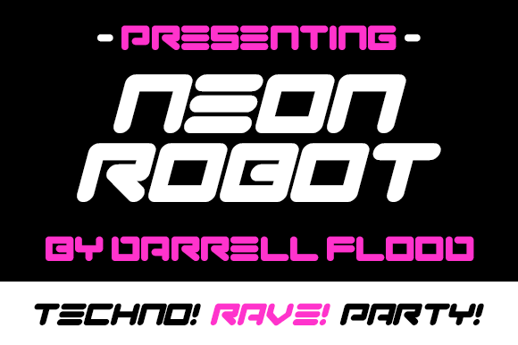 Neon Robot: A Bold and Futuristic Display Font for Creative Projects