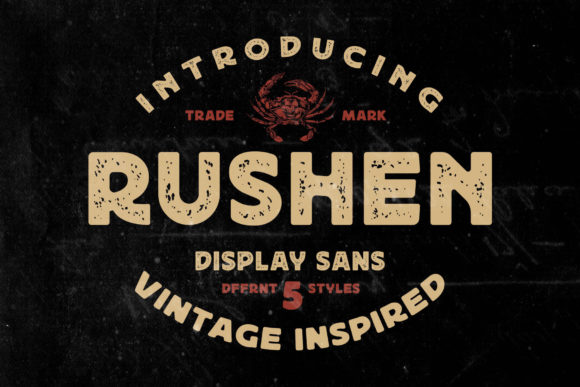 Rushen: A Bold and Brushed Display Font for Web Design