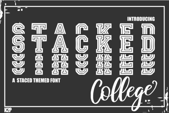 Stacked College: A Bold Font for Creative Makers