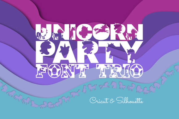 Unicorn Party Trio: A Versatile Font for Crafters and Creators