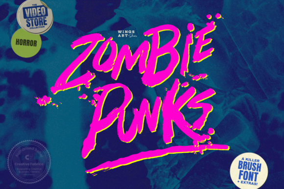 Zombie Punks: A Bold Display Font for Eye-Catching Campaigns